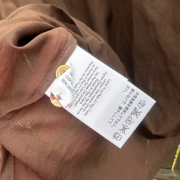 Eddie Bauer Silk Blend Pleated Front Quarter Button Down Front Tunic Blouse - Picture 5 of 6